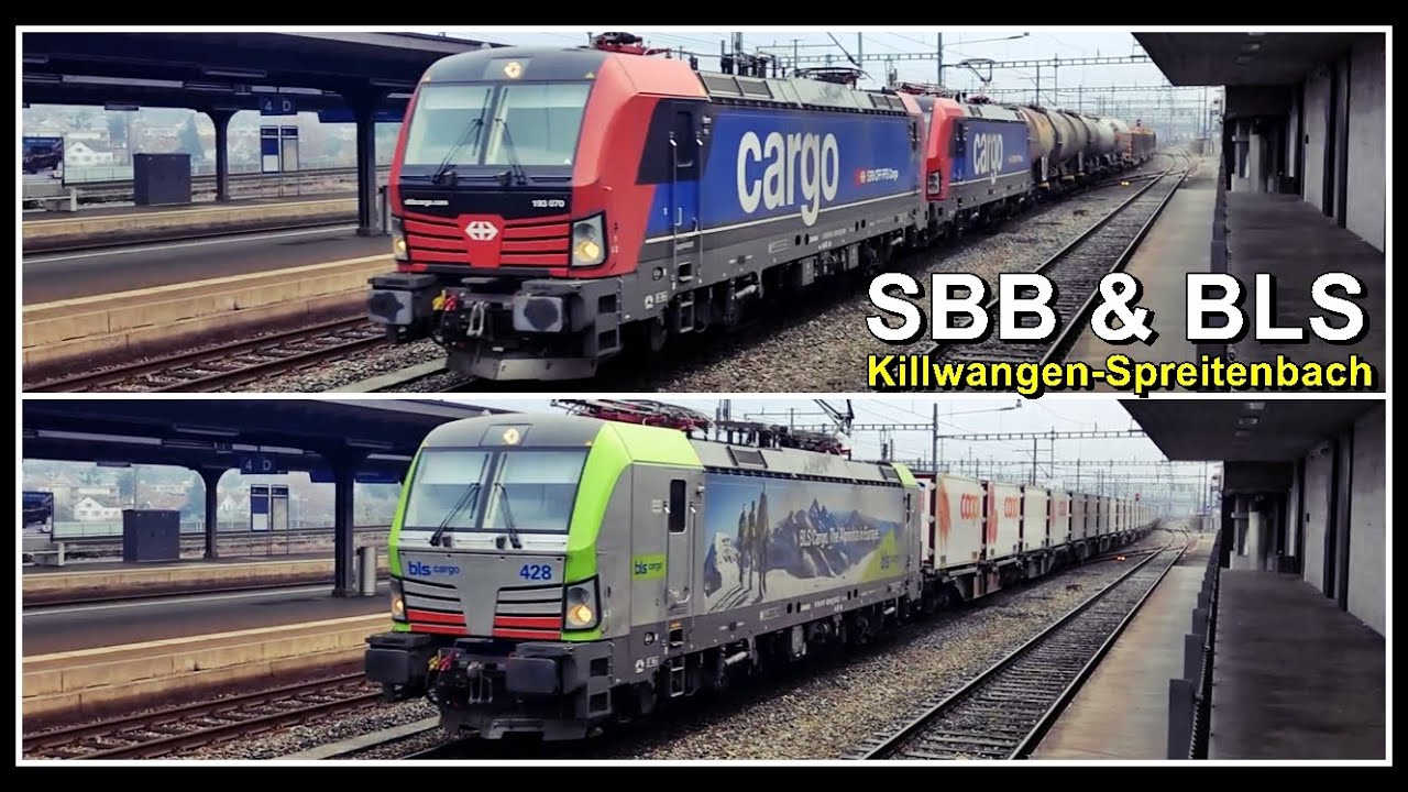 SBB und BLS Güterzug beim Bahnhof Killwangen-Spreitenbach | Schweiz 2026