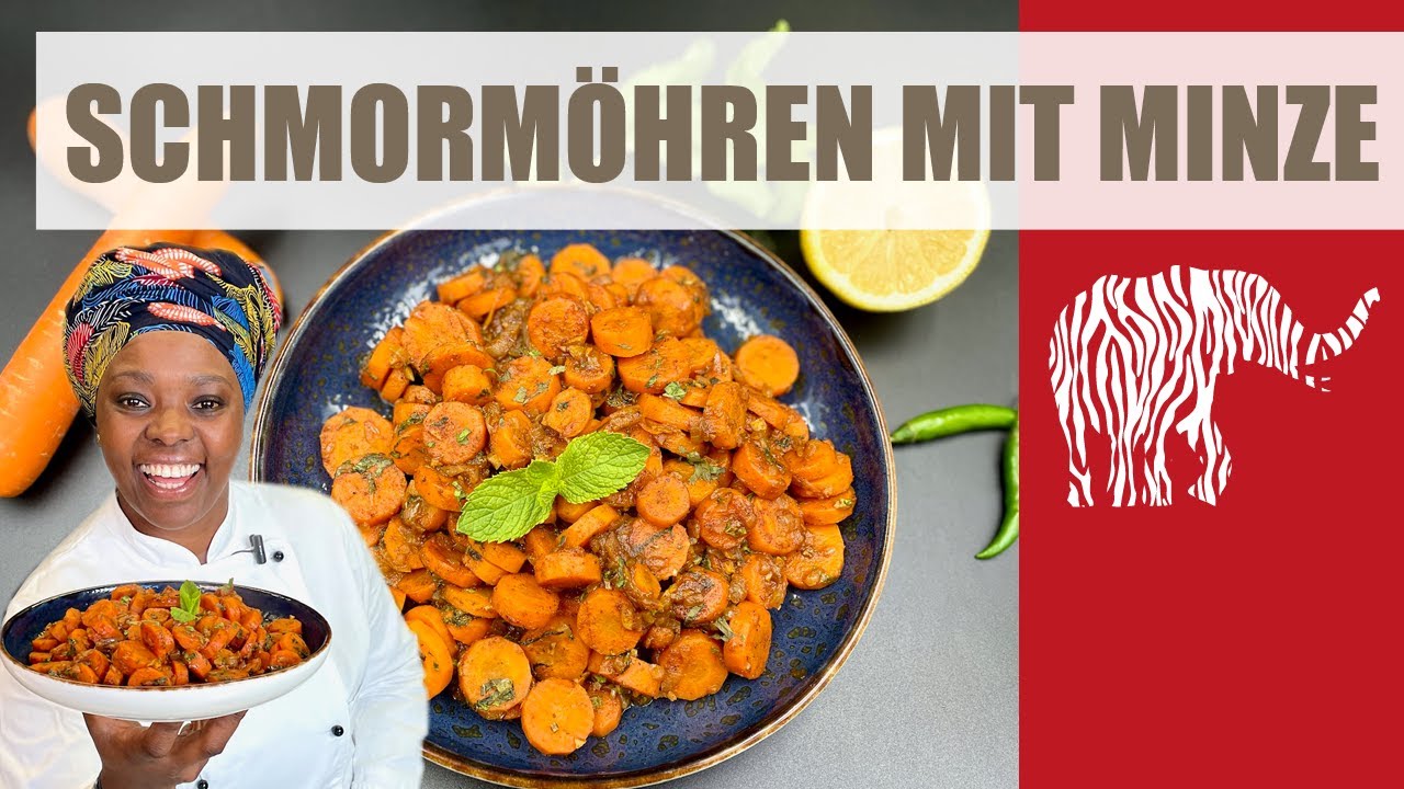 würzige Schmormöhren mit Minze - vegan