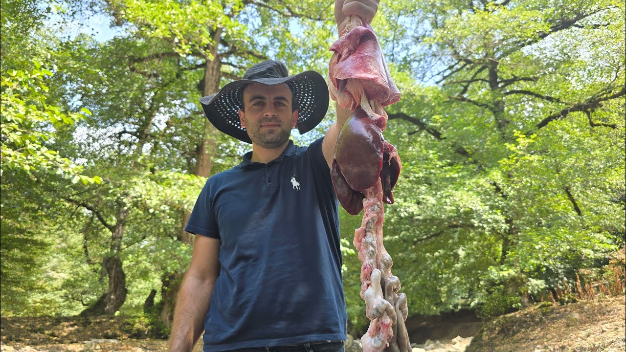 Epic Lamb Offal Cookout in the Wilderness 🔥 Primitive Outdoor Feast!