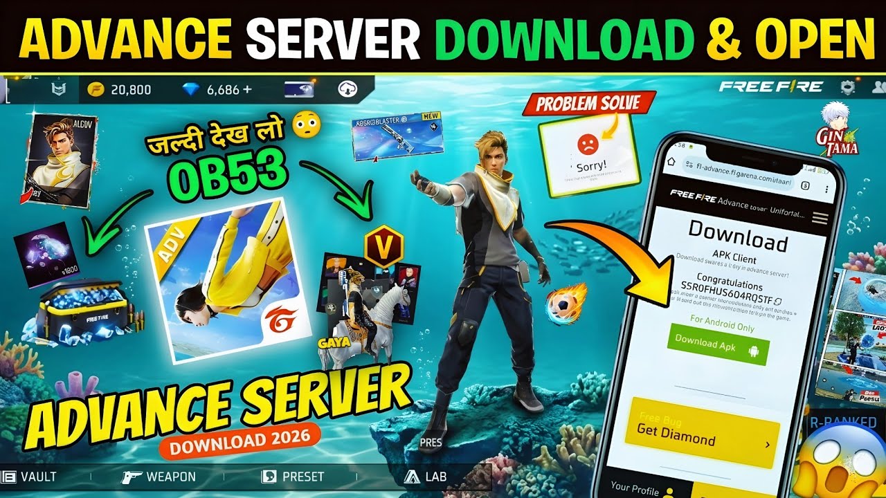 How To Download Advance Server Free Fire🤯| Ob53 Update Free Fire | ff advance server activation code