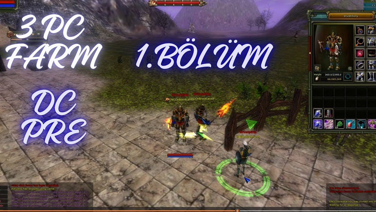 KNİGHT ONLİNE 3 PC DC PREMİUMLU FARM SERİSİ B&Ouml;L&Uuml;M 1 DRYADS /