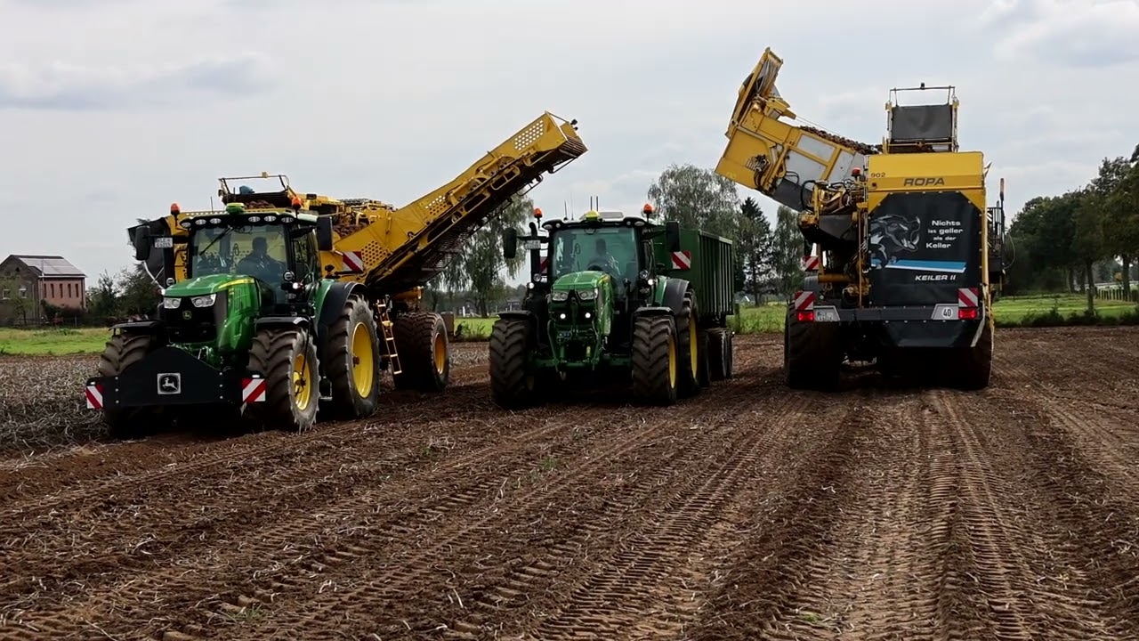JohnDeere mit Ropa Keiler IIL, Ropa Keiler II, Tandem Kipper, Wagen.