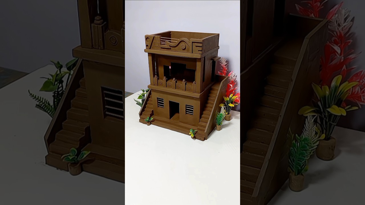 Miniature mud house with tree decor 🏡 | Mitti kala