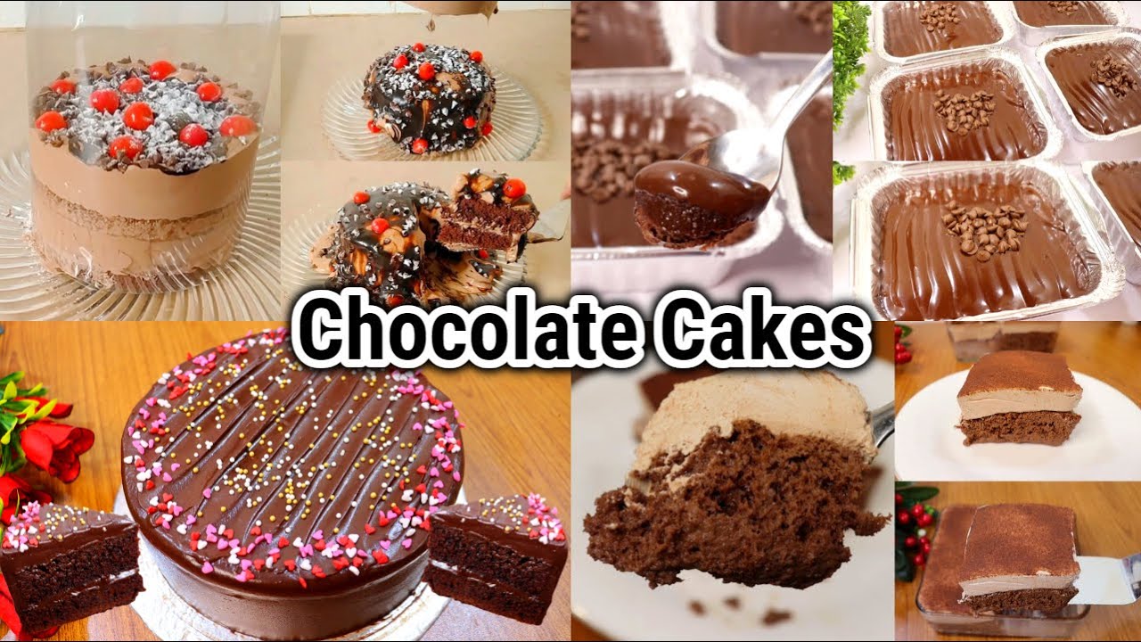 4 Delicious Chocolate Cakes Recipes | Moist Chocolate Cake | Chocolate Fudge Cake | Chocolate Cake