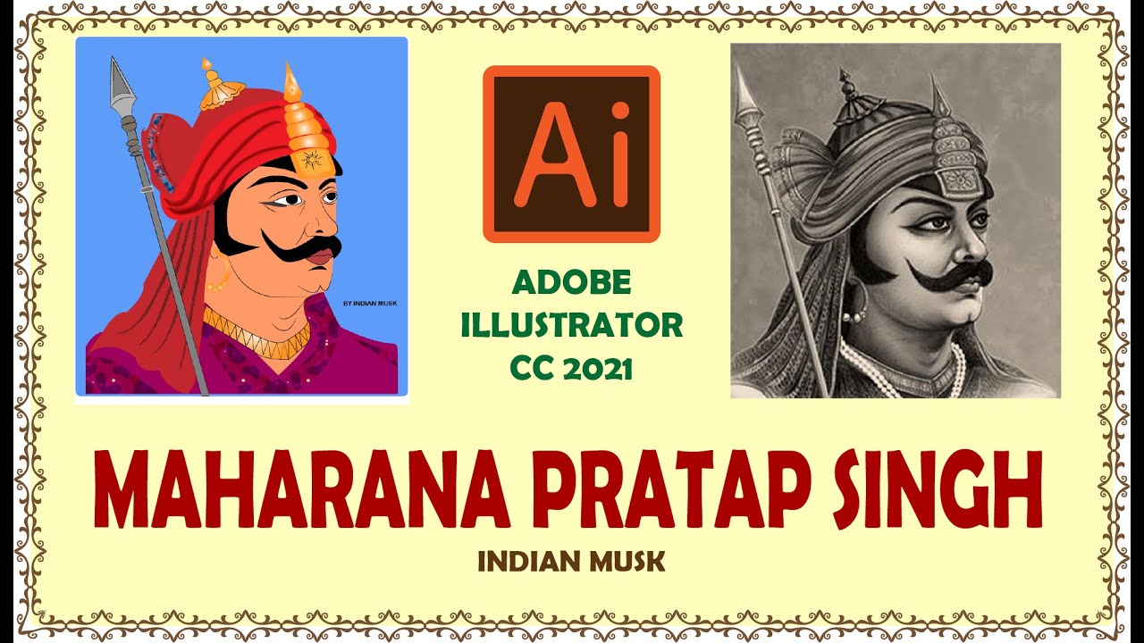 MAHARANA PRATAP SINGH | HOW TO CREATE VECTOR ART | 15TH AUGUST JAI HIND | ADOBE ILLUSTRATOR CC 2021|