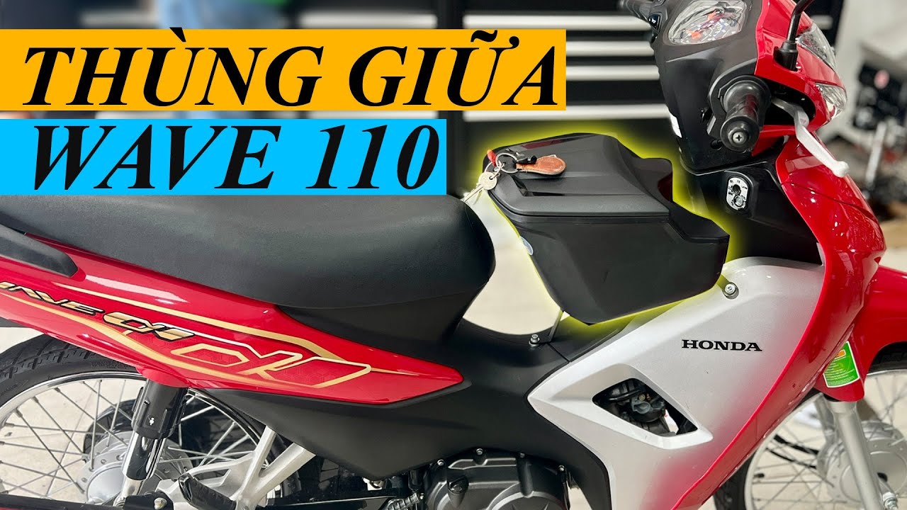 Wave Alpha 110 Gắn Thùng Giữa Givi G12N Chính Hãng, Dung Tích 12 Lít Chống Nước - Yohe Shop