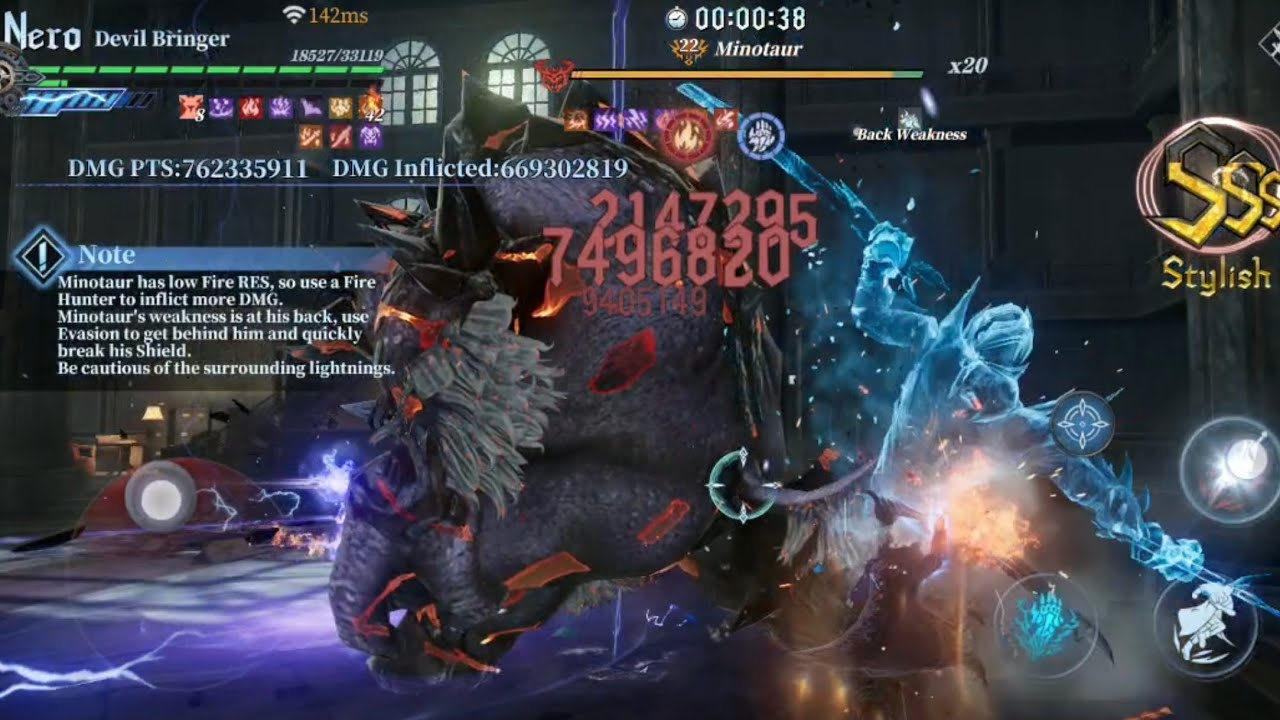Devil May Cry Peak Of Combat Asia: Devil Bringer Nero Ending Minotaur HAH-S Boss Hunt (951M Pts)