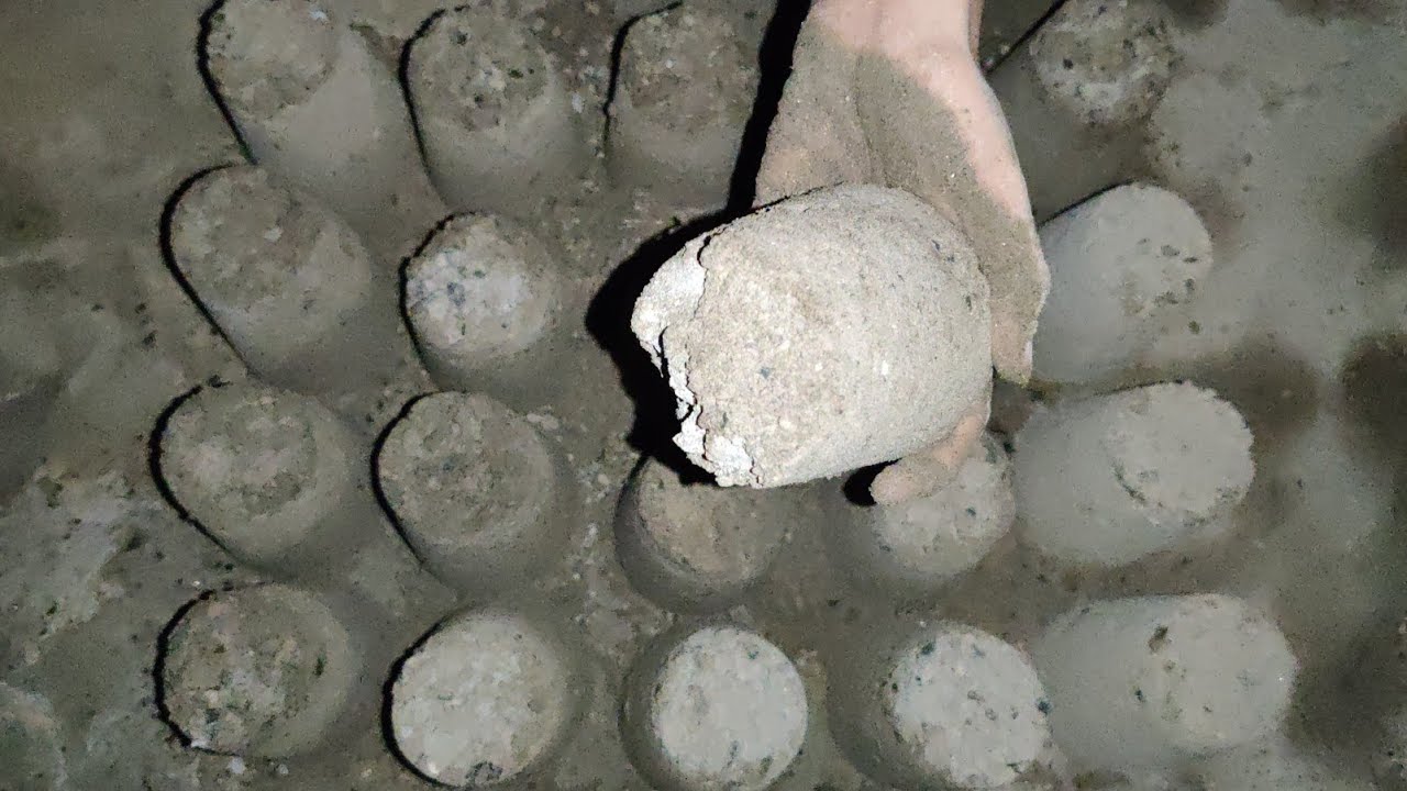 🆕 Stoney sand Cement Crumbling, damp texture crumbling #asmr
