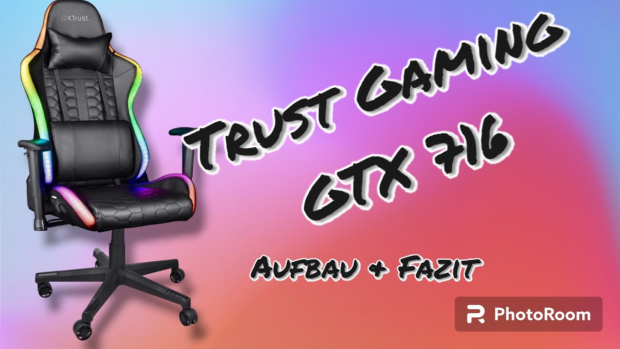 Trust Gaming GXT 716 Rizza Gaming Stuhl / RGB LED-Beleuchtung, 350 Farben & Effekten