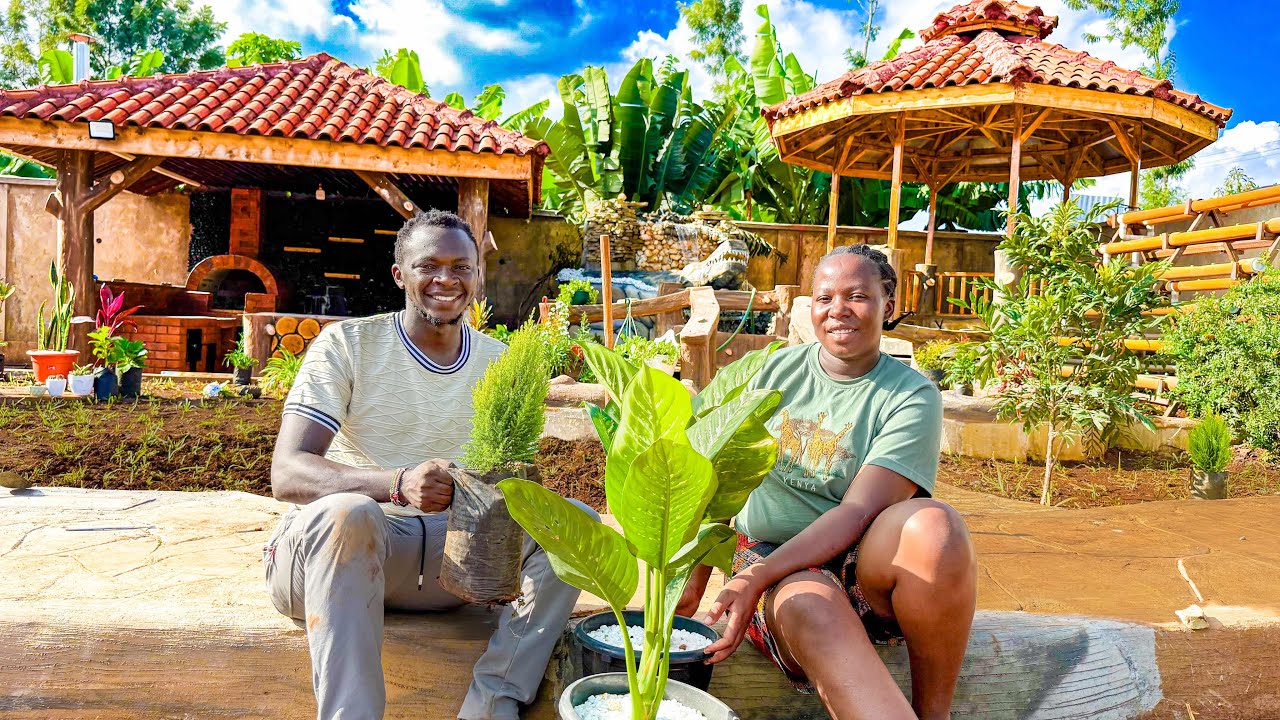 Unbelievable Home Upgrade 🏡 | Landscaping, Planting Flowers & Transforming Our Compound 🌿✨