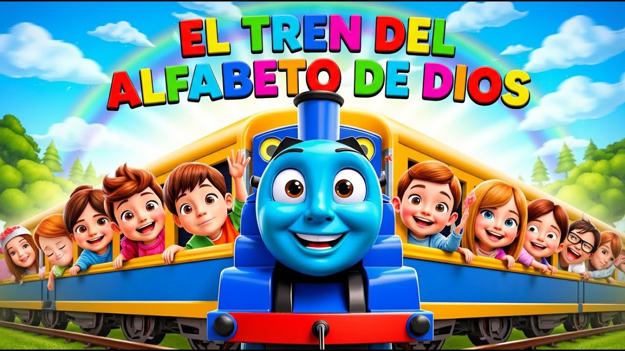 🚂 El Tren del Alfabeto de Dios | Canciones Cristianas para Niños.Nursery Rhymes
