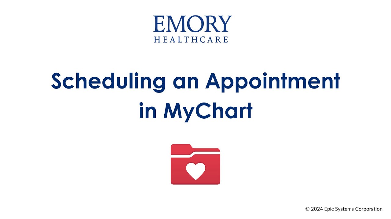 Scheduling an Appointment in MyChart