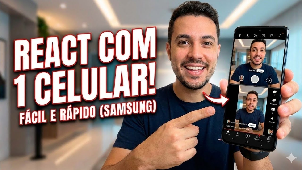 Como fazer REACTION com APENAS 1 CELULAR! (O jeito mais f&aacute;cil do mundo)