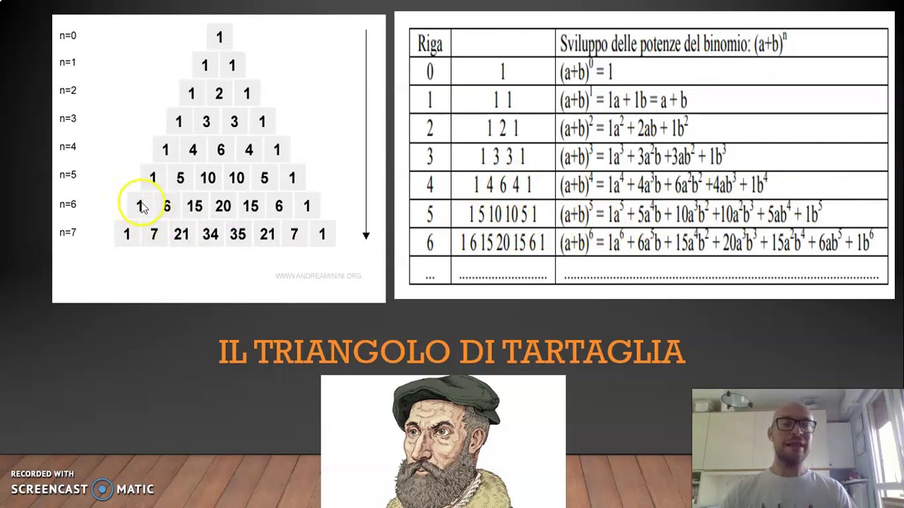 7  il triangolo di tartaglia
