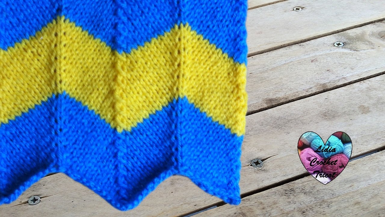 Point zig zag tricot / punto zig zag dos agujas