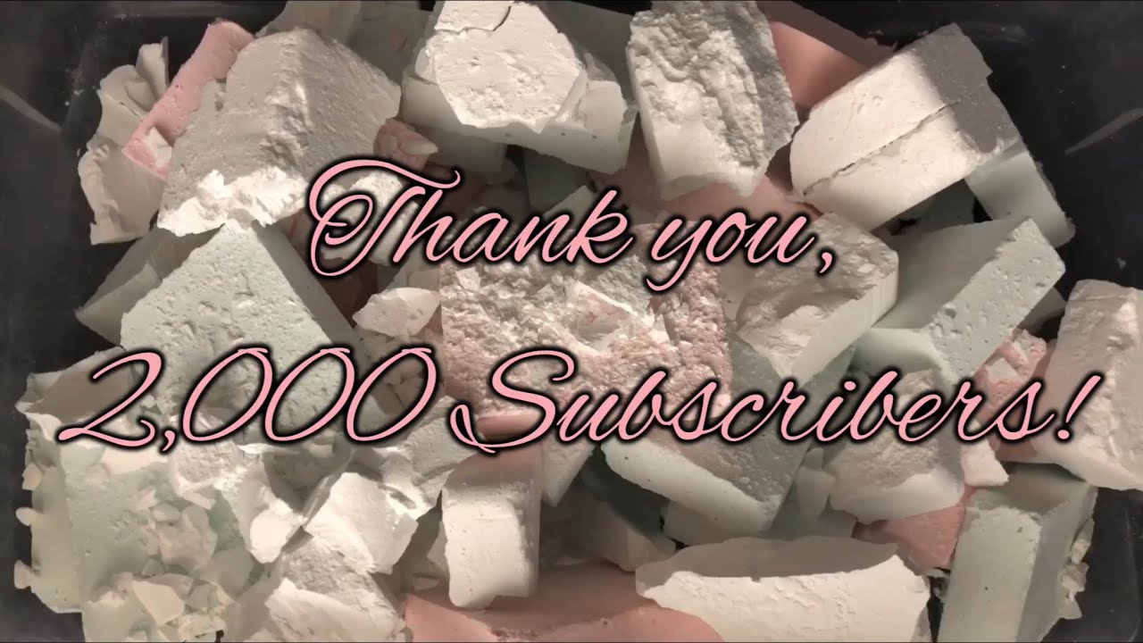 2,000 Subscriber Appreciation Crush / Ader, Chalkness Monster & Reformed Gym Chalk • ASMR