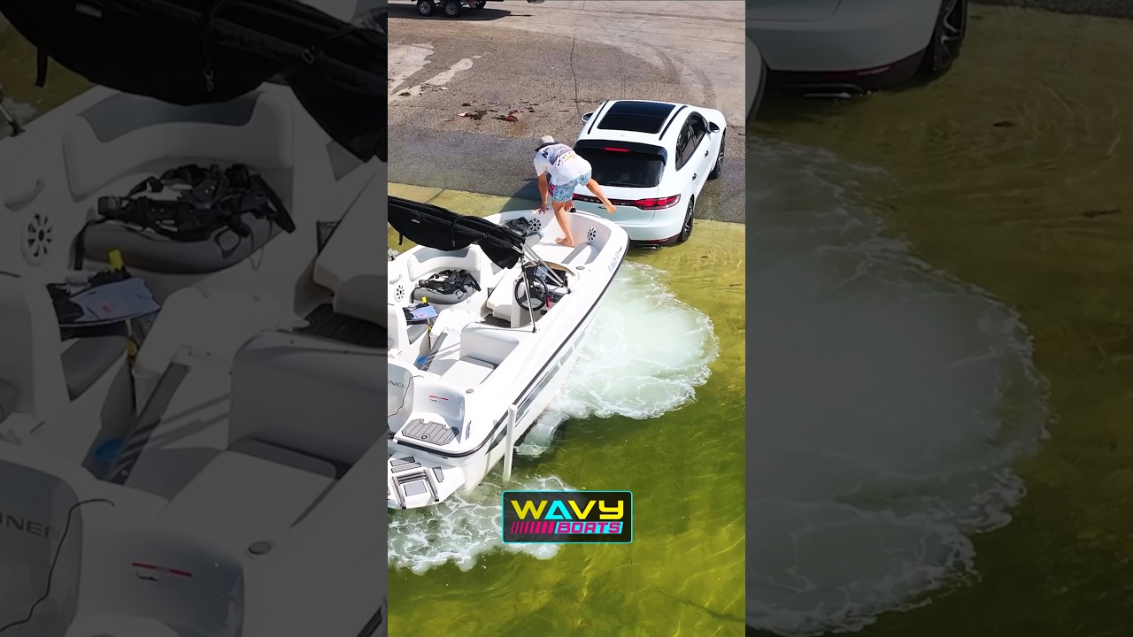 Struggles of launching a boat with a Porsche at Haulover ! Wavy Boats