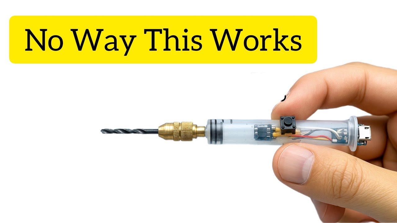 Turn a Syringe into a Mini Power Drill! (Only 5 Parts)