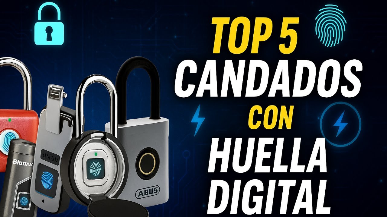 🔴👀 Los 5 MEJORES CANDADOS CON HUELLA DIGITAL en AMAZON [2025] | CALIDAD / PRECIO | BUENOS | BARATOS