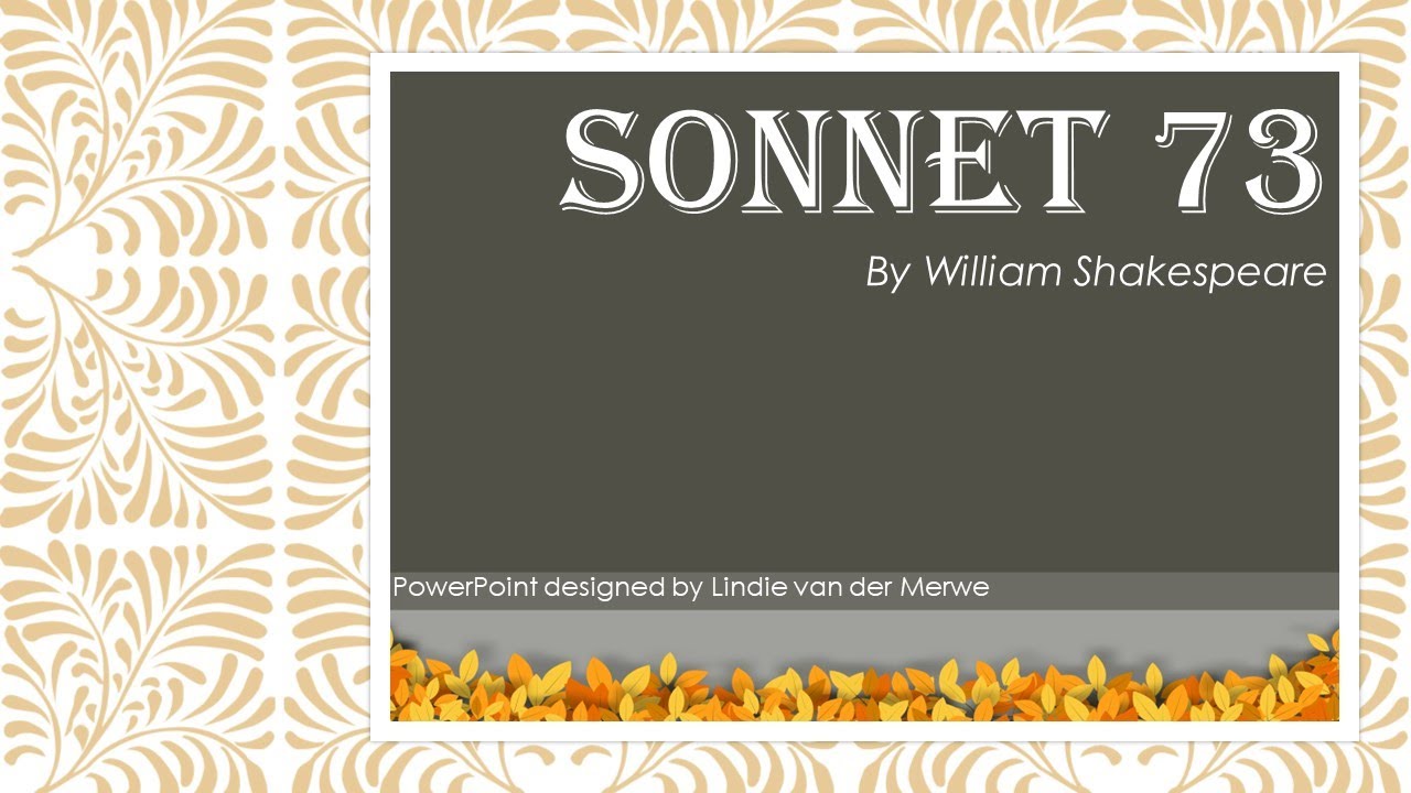 Sonnet 73 by Shakespeare