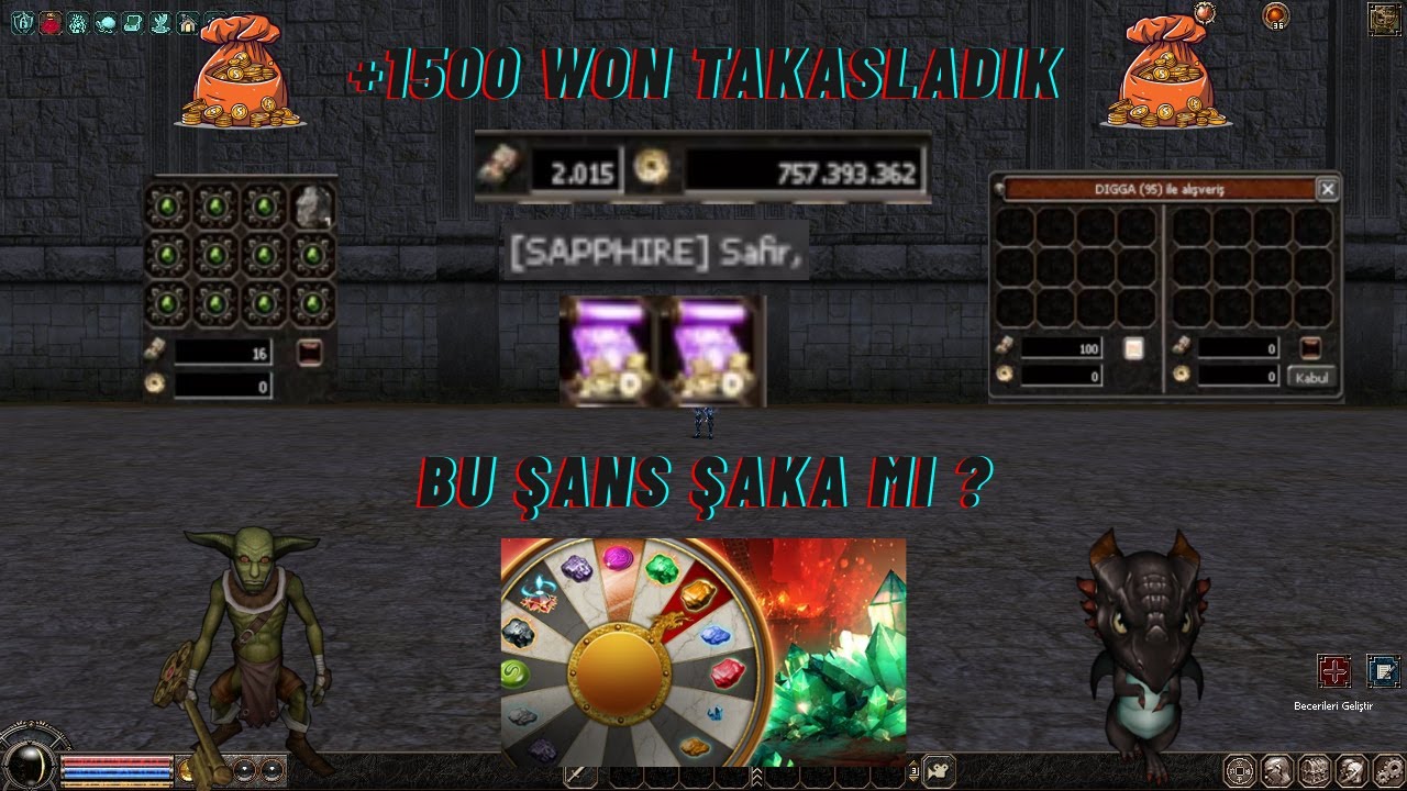+1500 WON TAKASLADIK / BU ŞANS ŞAKA MI ? - #metin2safir #metin2tr #metin2