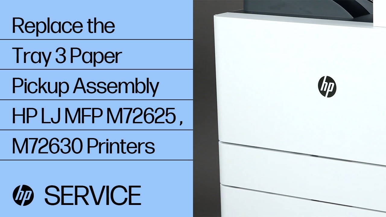Replace the Tray 3 Paper Pickup Assembly | HP LaserJet MFP M72625 and M72630 Printers | HP Support