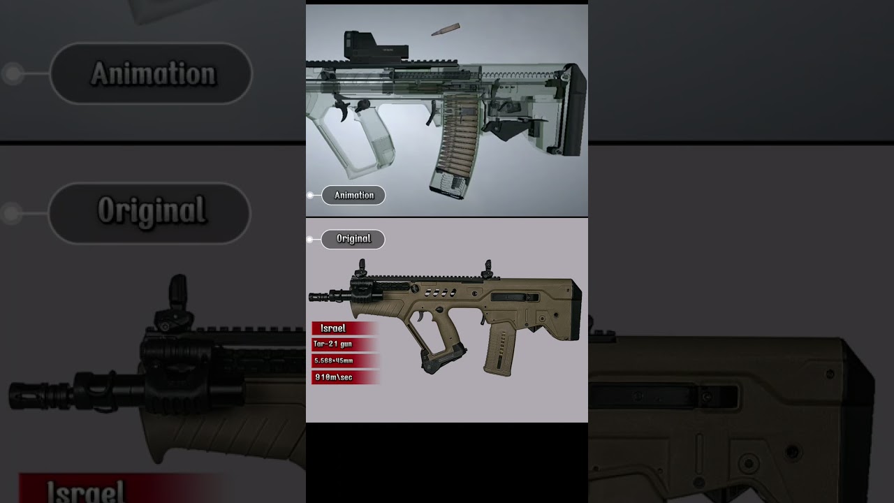Animation: How Gun Works (TAR-21) #animation #guns #youtubeshort #ytshort #viral || AZANOON NADRAN