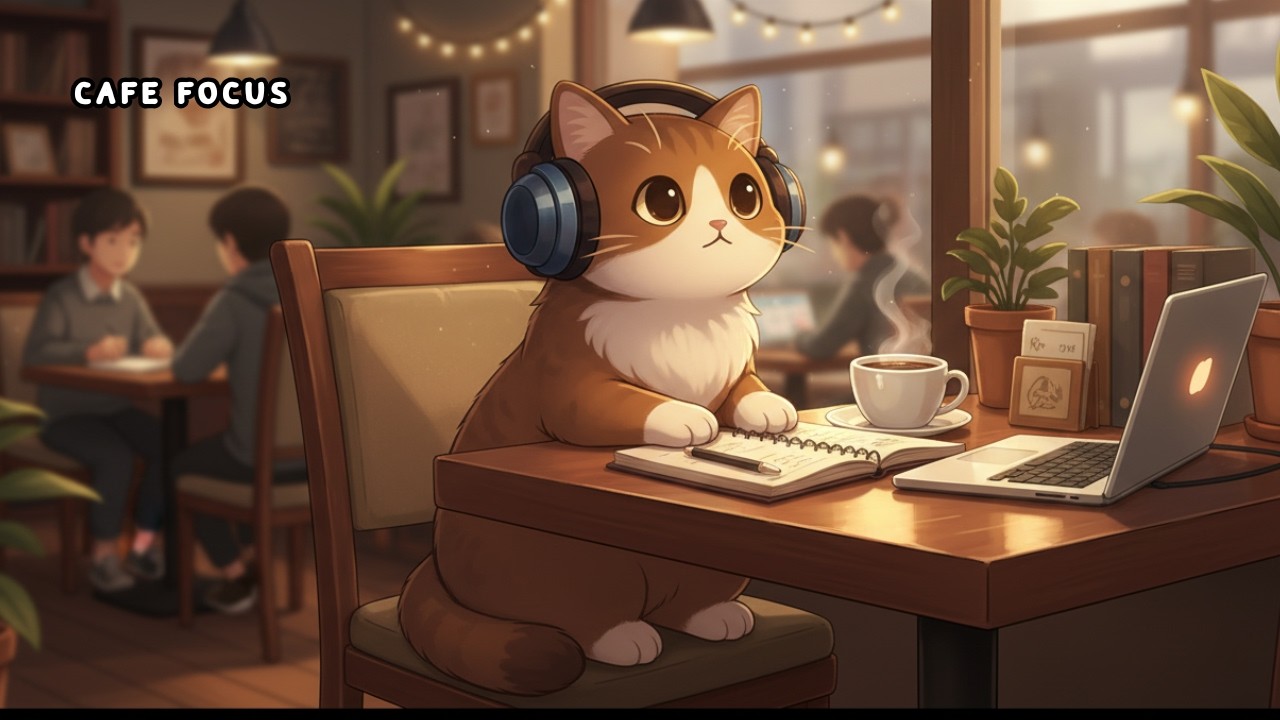 coffee shop study lofi ☕ relaxing focus background music (2 hours)
