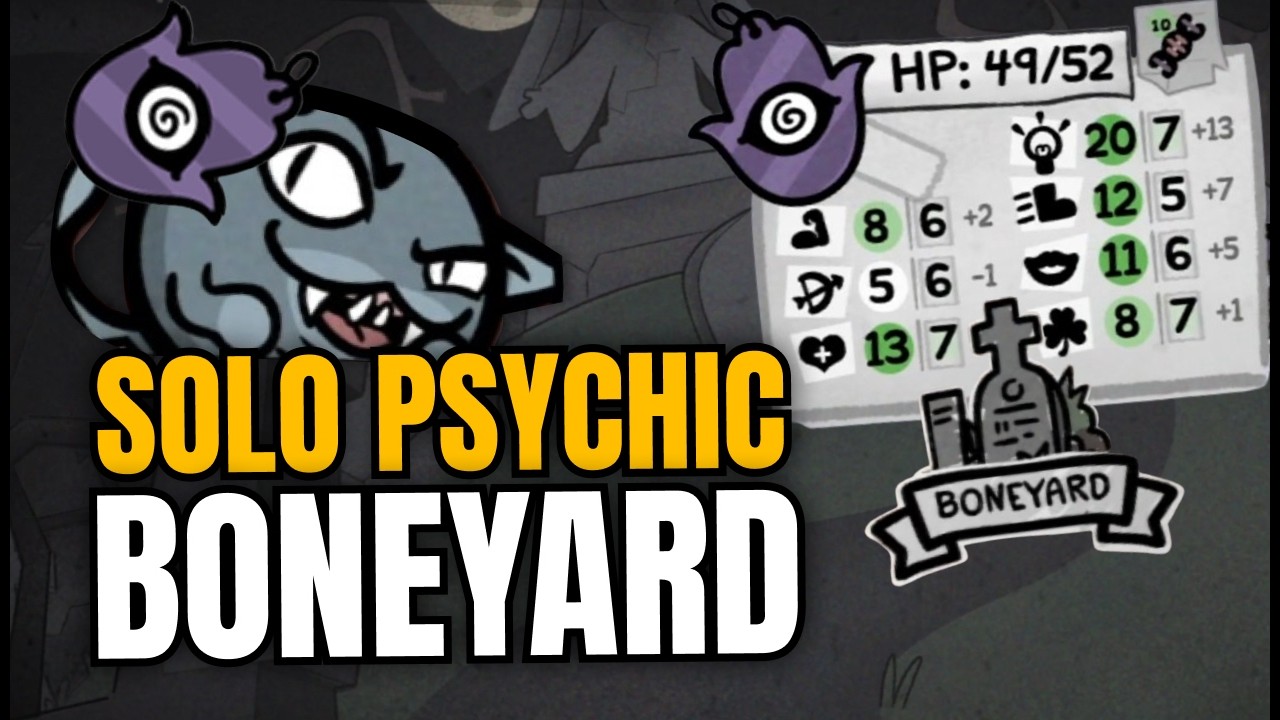 Insane Psychic Solo Run vs Boneyard & Dybbuk in Mewgenics