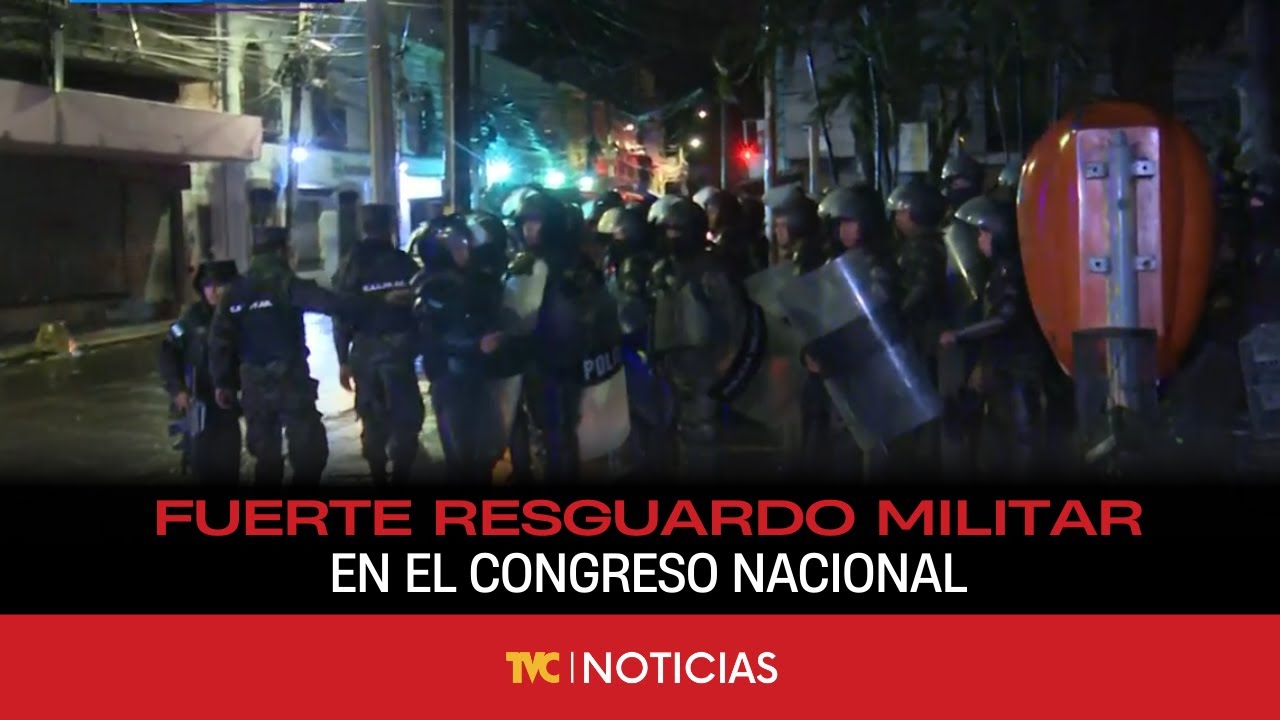 Fuerte resguardo militar en el Congreso Nacional previo a elección de la junta directiva provisional