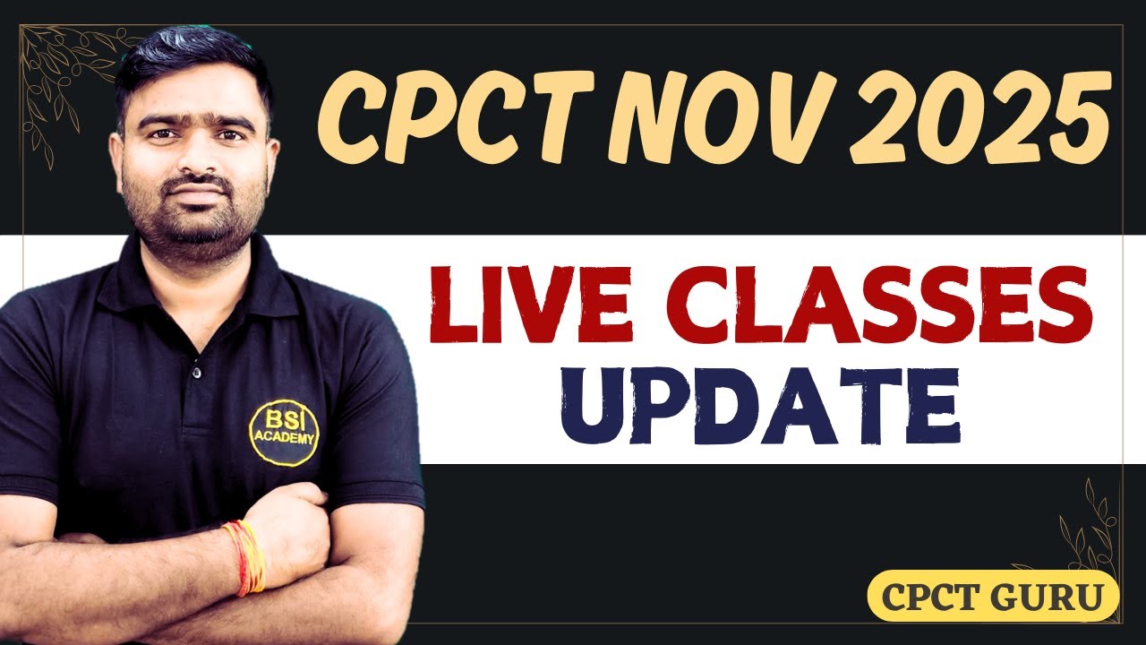 CPCT Live Classes | CPCT Nov 2025