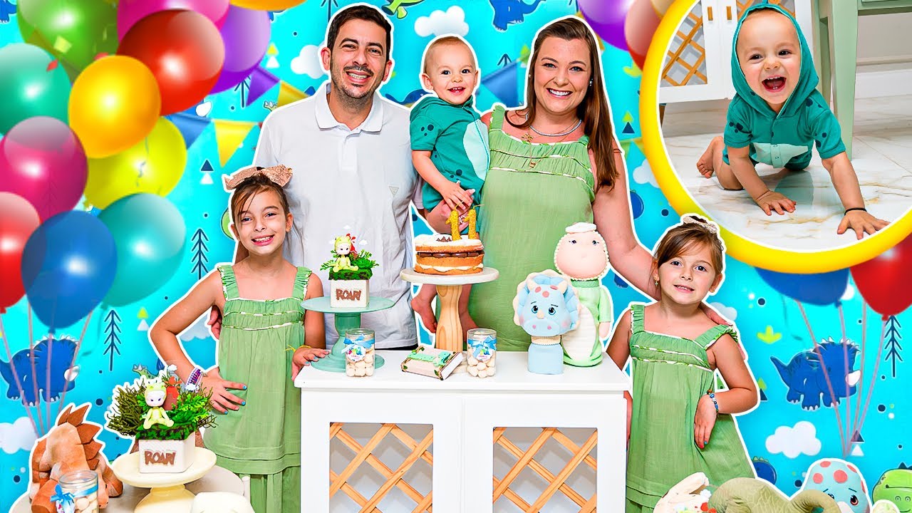 FESTA SURPRESA DE ANIVERSÁRIO 🎁 11 MESES GABRIEL ❤️ JÉSSICA GODAR, LAURINHA E HELENA E GABRIEL