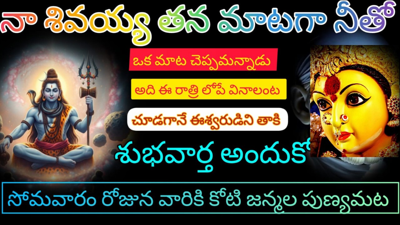 నా శివయ్య తన మాటగా నీకు ఒక మాట చెప్పమన్నాడు అది ఈ రాత్రి లోపే వినాలంట చూడగానే ఈశ్వరుడు