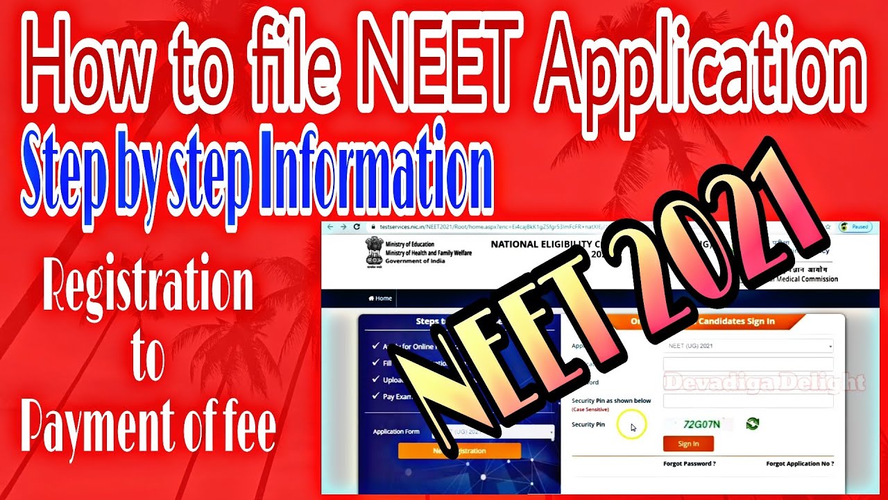 How to fill NEET Application | NEET 2022 complete steps