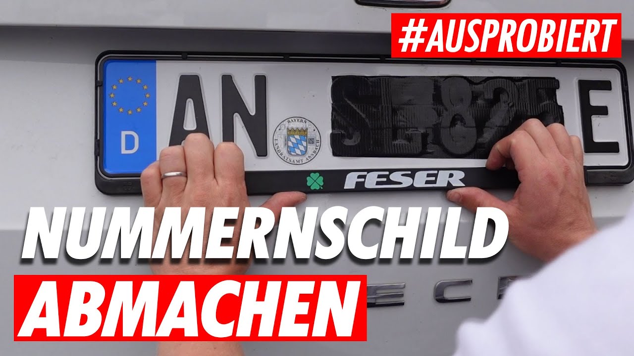 Nummernschild abmachen 🚗👍