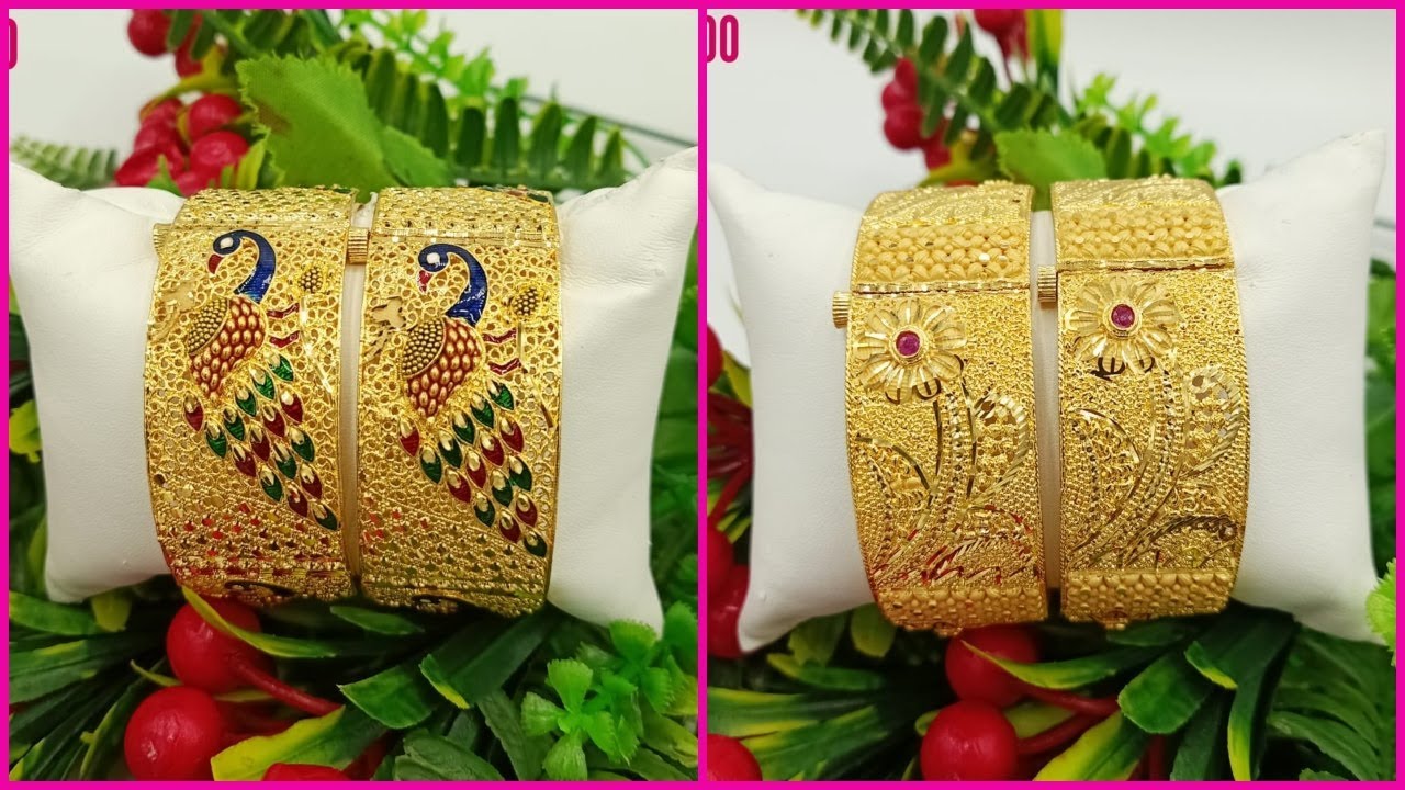 Latest 1 gram gold bangles || Gold plated bangles || Gold polish bangles