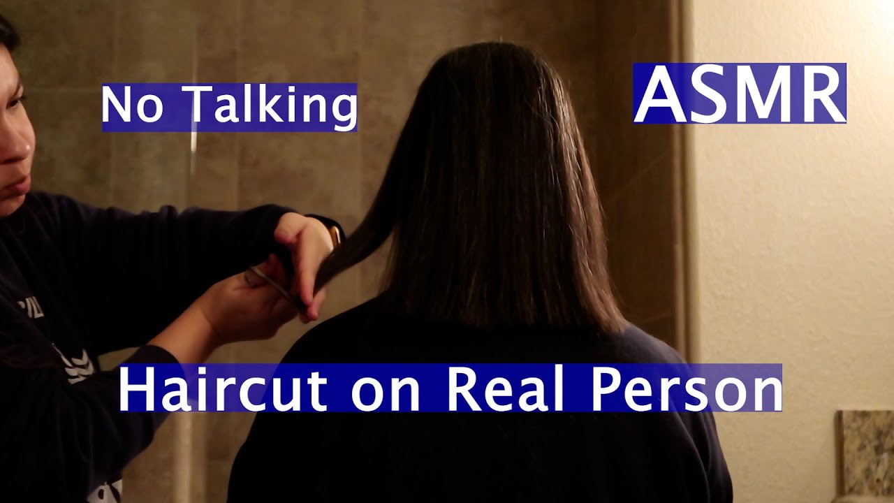 ASMR - Haircut on real person