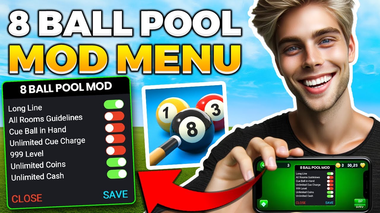 8 BALL POOL MOD MENU APK - Long Lines/MegaPower, Unlimited Money (iOS/Android)