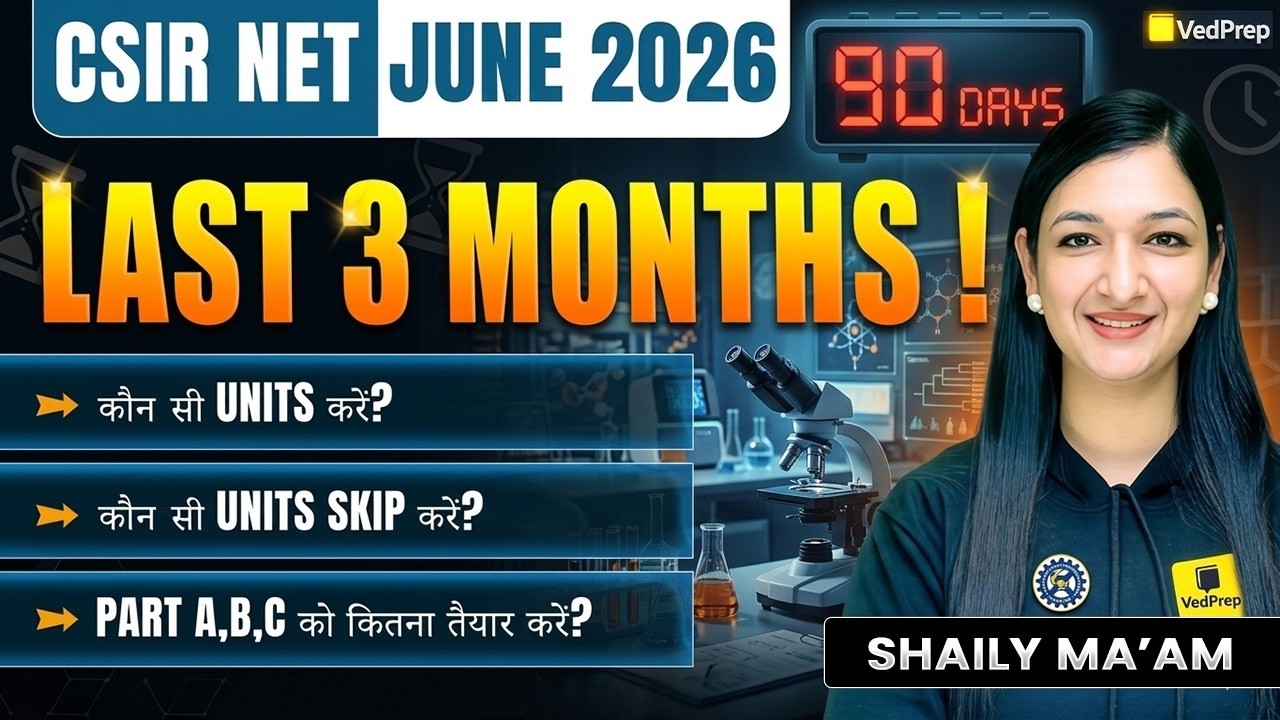 CSIR NET June 2026 Life Sciences | How to Prepare for CSIR NET June 2026 in Last 3 Months | VedPrep