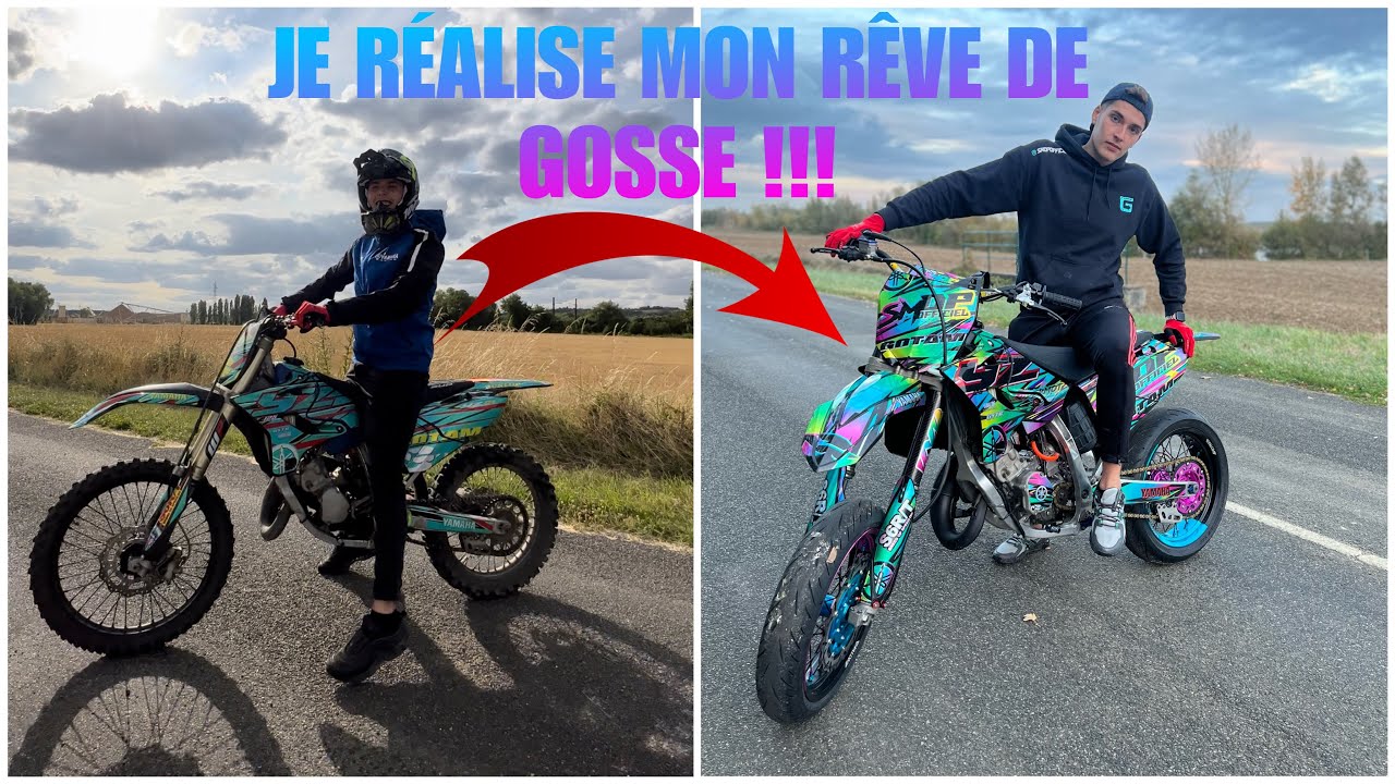 JE RÉALISE MON RÊVE DE GOSSE😱( 125 YZ SUPERMOTARD ) !!!