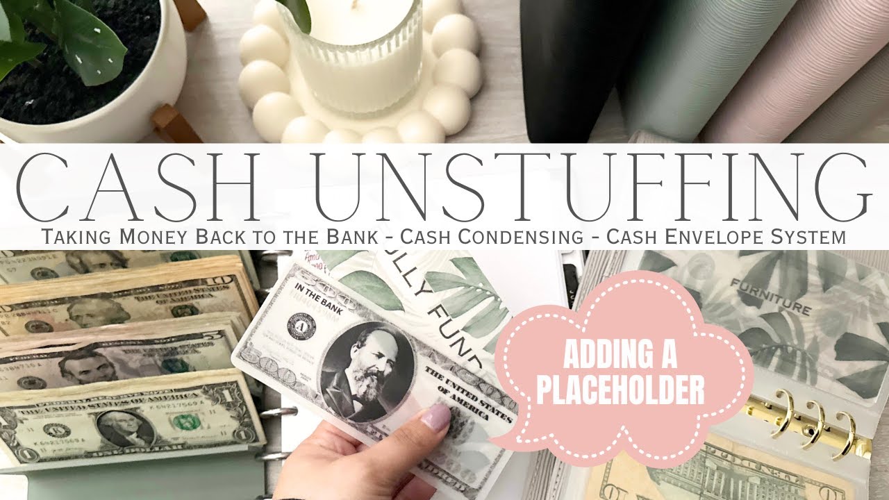 Weekly Cash Unstuffing & Cash Condensing  | Taking Money Back to the Bank | Cash Envelope System