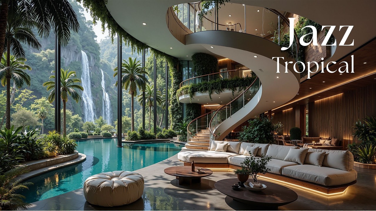 Elegant Forest Villa With Soft Jazz Ambience | Jazz Playlist music For Work, Study And Peaceful Flow