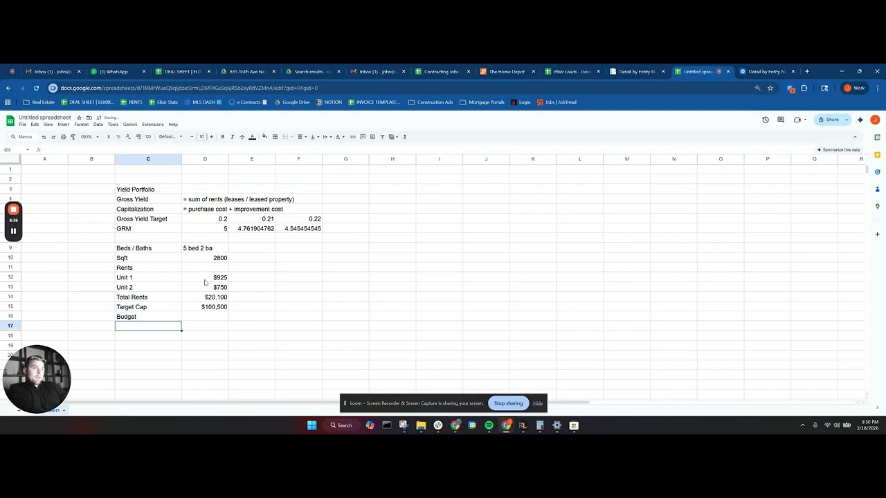 yield portfolio underwriting example & analysis [real estate]