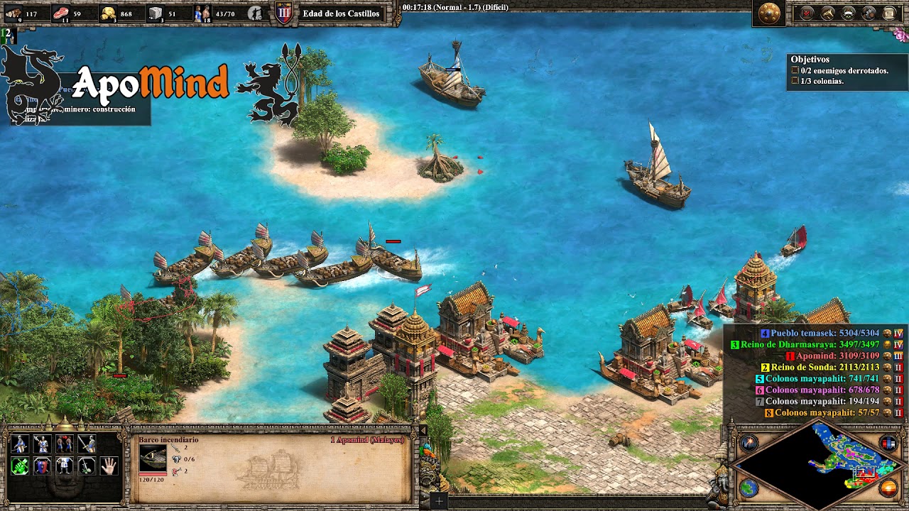3. El juramento para unificar Nusantara [DIFÍCIL] Gayamada - Age of Empires II: Definitive Edition