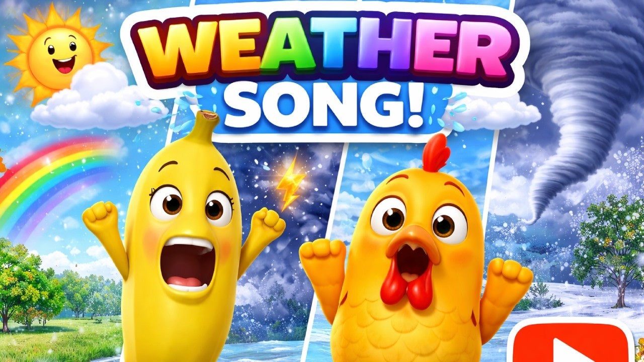 Weather Nursery Rhymes & Kids Songs | Chicken Banana