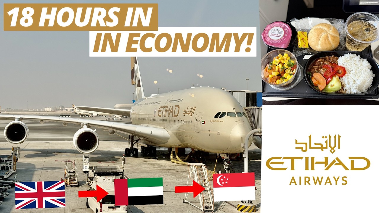 Отчёт о перелёте эконом-классом Etihad Airways | Airbus A380 | Лондон — Абу-Даби — Сингапур