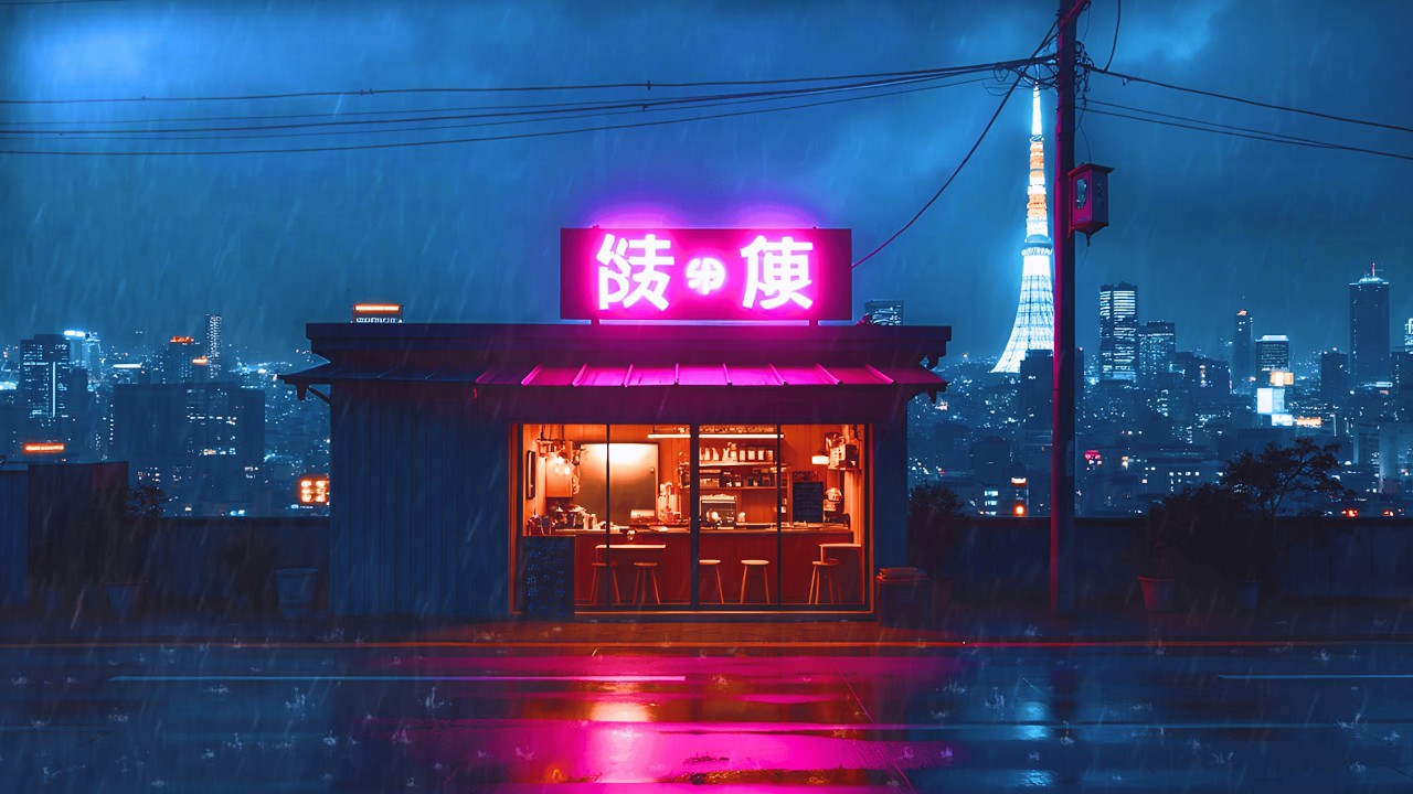 90s Tokyo Night 🌧️ Relaxing Lofi for Work & Study