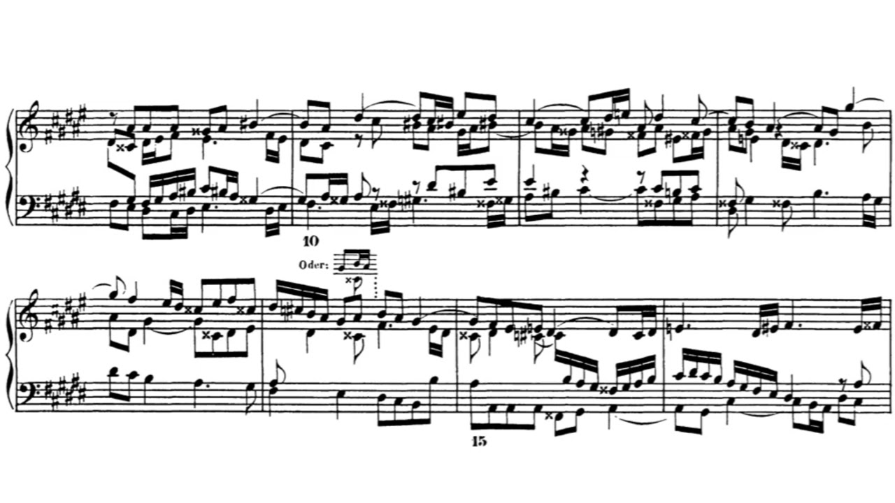 J.S. Bach: Fugue No. 8 - BWV877 - Gould - [Audio+Score]
