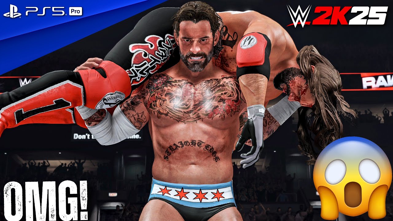 WWE 2K25 - AJ Styles vs. CM Punk (c) - World Heavyweight Championship Match at RAW | PS5 Pro [4K60]