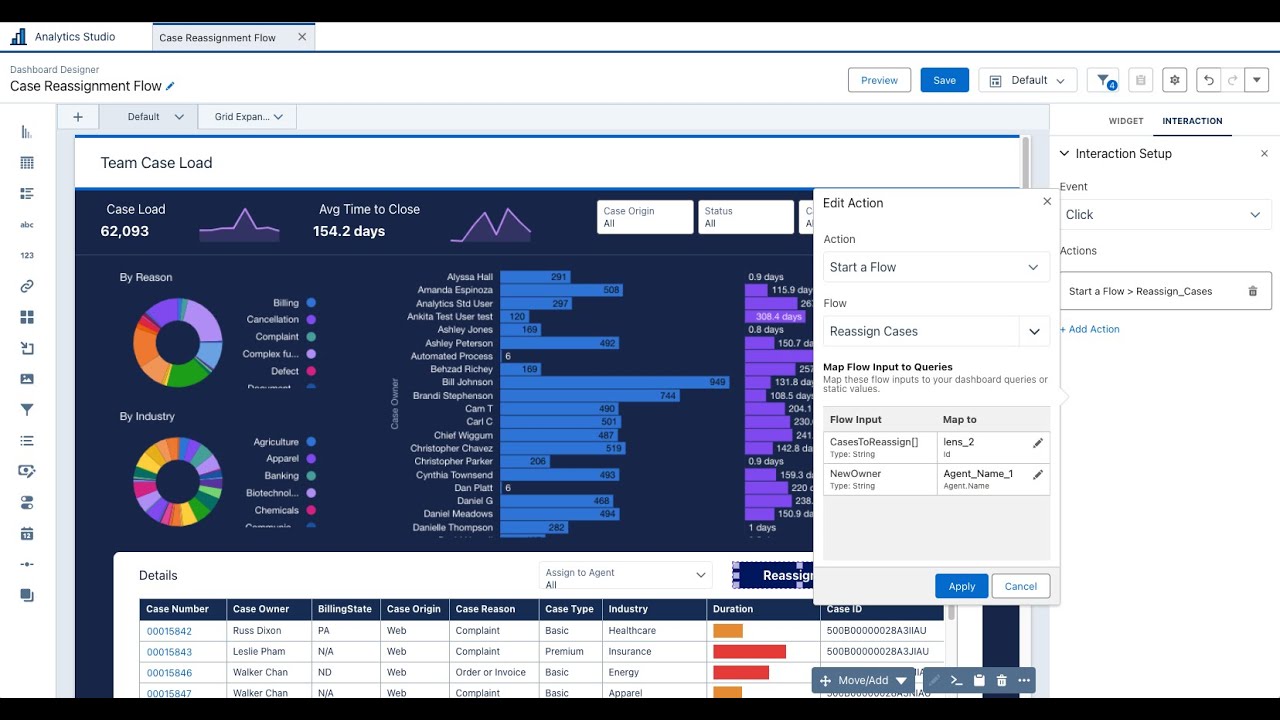 Launch flows from your CRM Analytics dashboard and map context into the flow with clicks not code!